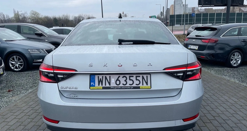 Skoda Superb cena 84900 przebieg: 145000, rok produkcji 2021 z Zator małe 352